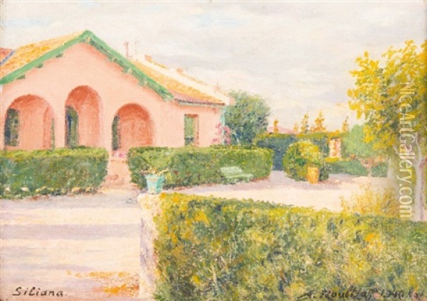 Maison A Siliana Oil Painting - Alexandre Roubtzoff