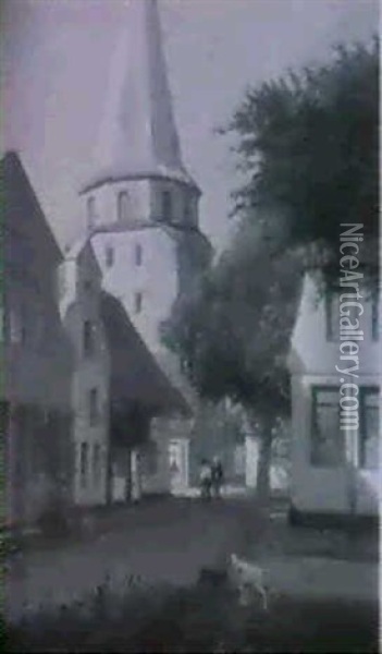 Westfalisches Stadtchen Oil Painting - Heinrich Deiters