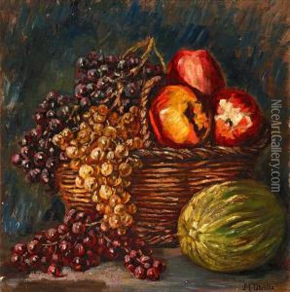 Bodegon Oil Painting - Miguel Utrillo Morlius