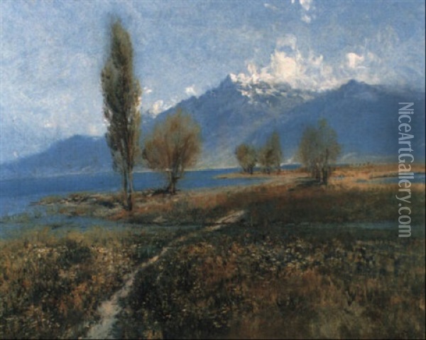 Am Lago Trasimeno Oil Painting - Holger Hvitfeldt Jerichau