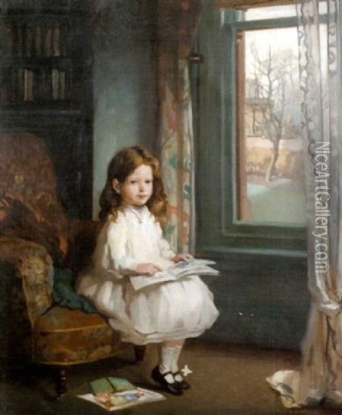 Portrait Of Clara Hughes Oil Painting - Sir William Orpen