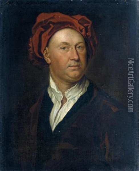 Portrait Of A Gentleman, Mathew Prior (?) Oil Painting - Jonathan Richardson