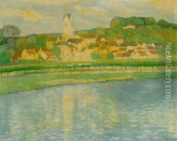 Auvers Sur Bise Oil Painting - Gerrit Willem Van Blaaderen