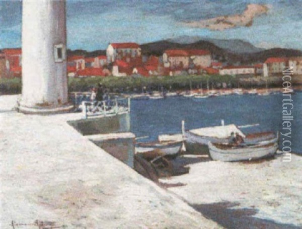 Le Port Oil Painting - Alexandre Altmann