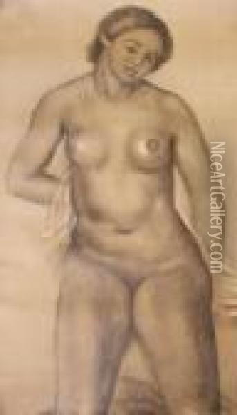 Nude Study Of A Woman Oil Painting - Aristide Maillol