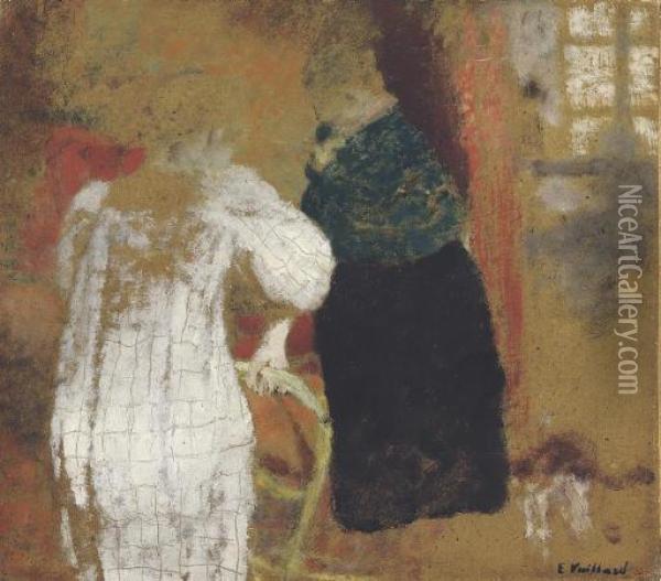 La Recommandation Oil Painting - Jean-Edouard Vuillard