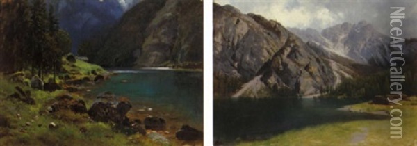 Berglandschaft Oil Painting - Julius Karl Rose