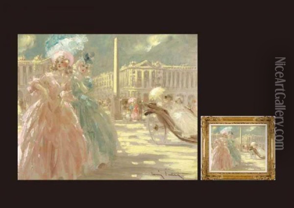 The Concord Plaza Oil Painting - Louis Icart