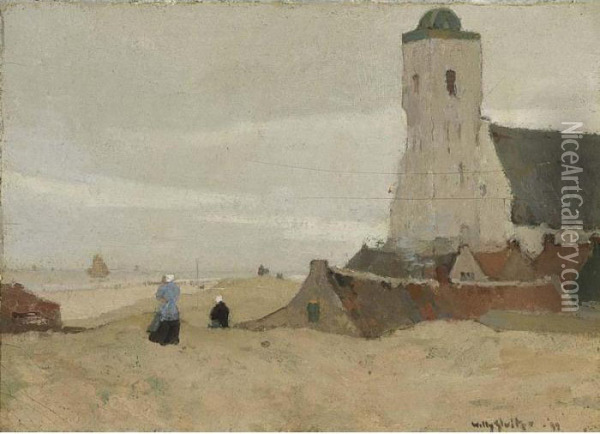 A View Of Katwijk Oil Painting - Willy Sluyters