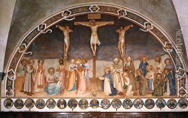 Crucifixion and Saints 2 Oil Painting - Angelico Fra