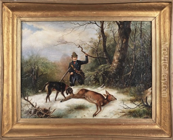 Hunting Scenes (pair) Oil Painting - Dwight Frederick Boyden