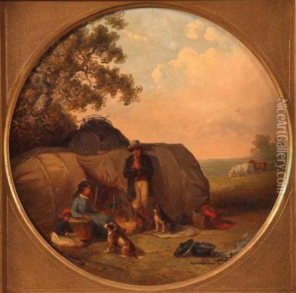 The Encampment Oil Painting - Thomas Smythe