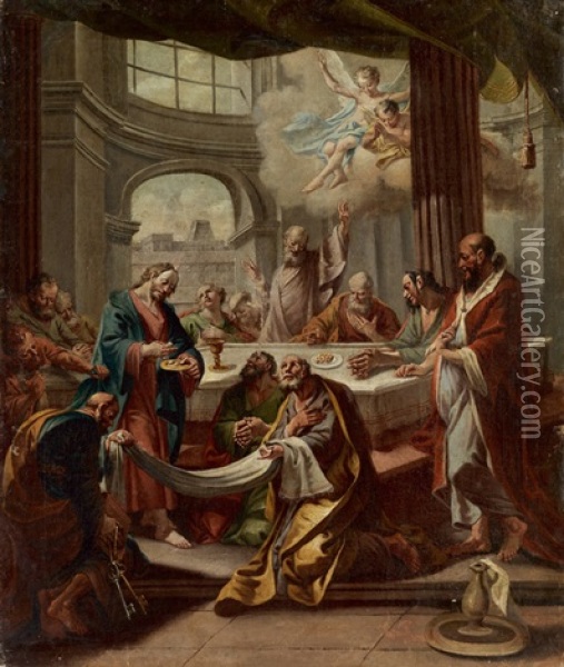 Gastmahl Bei Simon Oil Painting - Jacopo Amigoni