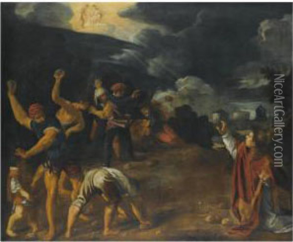 The Stoning Of Saint Stephen Oil Painting - Pedro De Orrente