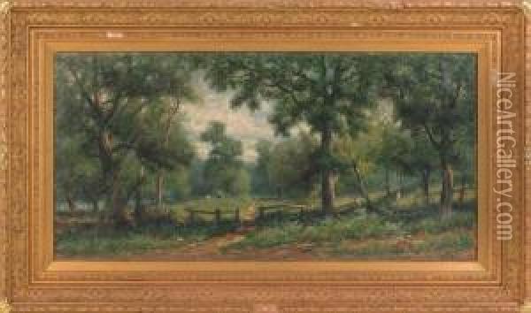 Wooded Landscape Oil Painting - Christopher H. Shearer