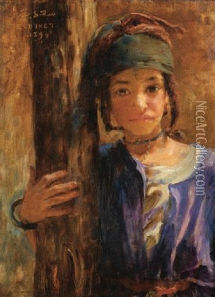 Portrait De Saa'dia Oil Painting - Alphonse Etienne Dinet