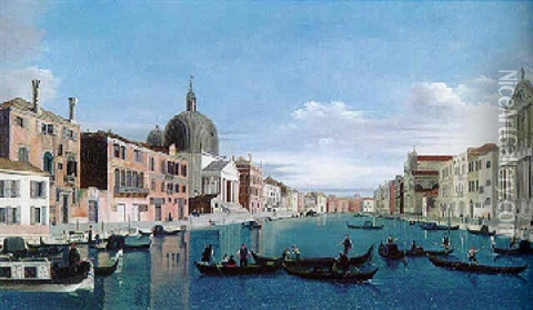 Vue Du Grand Canal A Venise Oil Painting - William James