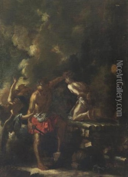 Il Sacrificio Di Isacco Oil Painting - Lieven Mehus