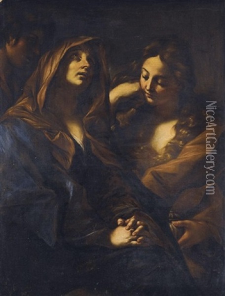 The Two Maries Oil Painting - Giovanni Battista Beinaschi