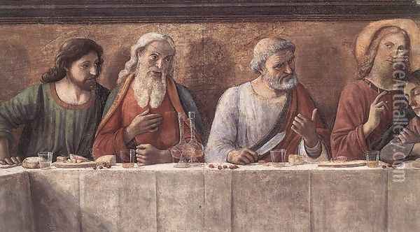 Last Supper (detail 3) 1480 Oil Painting - Domenico Ghirlandaio