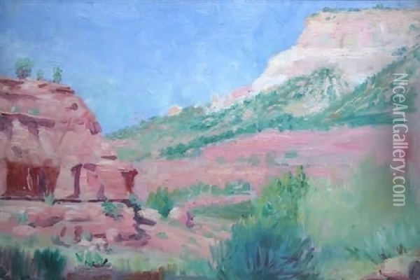 Zuni Territory, New Mexico Oil Painting - Frank Reed Whiteside