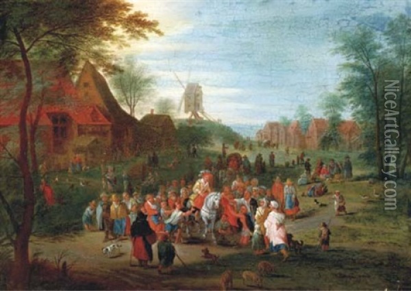 Saint Martin Giving His Cloak To The Poor Oil Painting - Karel Breydel