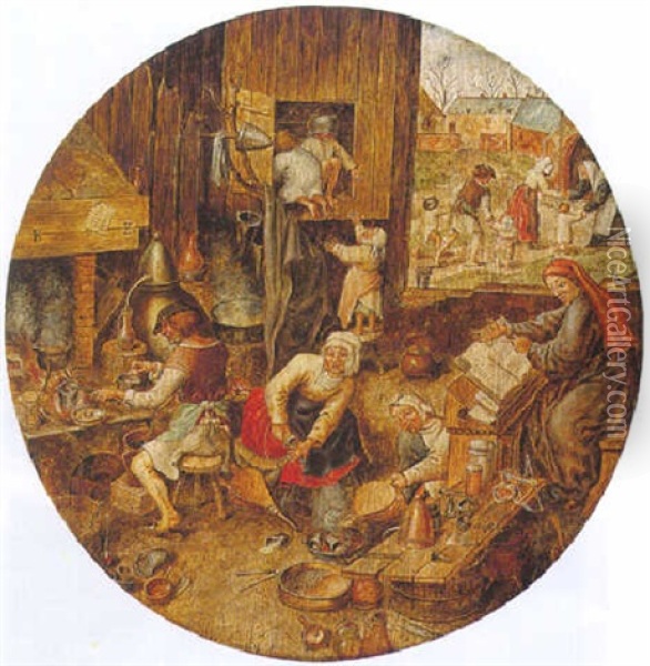 The Alchemist Oil Painting - Pieter Brueghel III