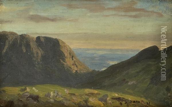 Fjellandskap Oil Painting - Hans Dahl