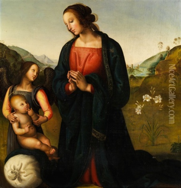 La Madonna Del Sacco Oil Painting - Pietro Perugino