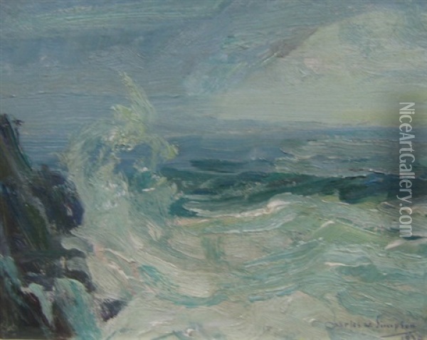 The Storm, Ogunquit, Me Oil Painting - Charles Walter Simpson