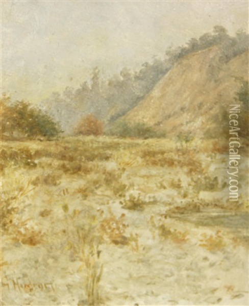 Russian River Bed On Road To Vichy Springs Oil Painting - Grace Carpenter Hudson