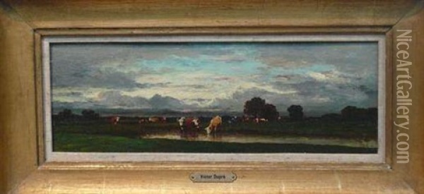 Vaches Au Paturage Oil Painting - Leon Victor Dupre