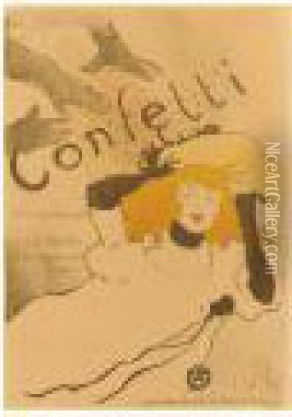 Confetti (d. 352; A. 9; Adr. 101; W. P13) Oil Painting - Henri De Toulouse-Lautrec