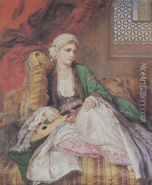 Eastern Beauty Oil Painting - Charles Wynne Nicholls