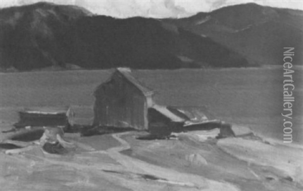 Ranafjord, Helgeland, Norvege Oil Painting - Clarence Alphonse Gagnon