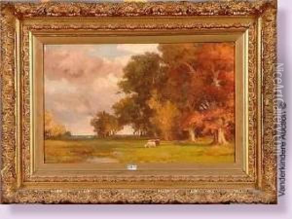 Paysage D'automne Oil Painting - Eugen Karpathy