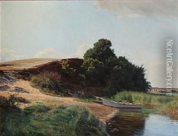 Summer Day In Denmark Oil Painting - Georg Nicolaj Achen