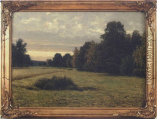 Sensommarlandskap Oil Painting - Peter Adolf Persson