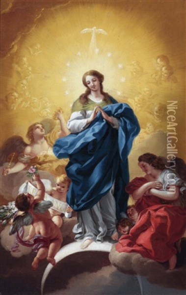 Maria Immaculata Oil Painting - D. Francisco Bayeu y Subias