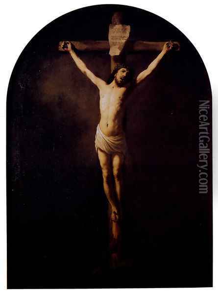 Christ On The Cross Oil Painting - Rembrandt Van Rijn