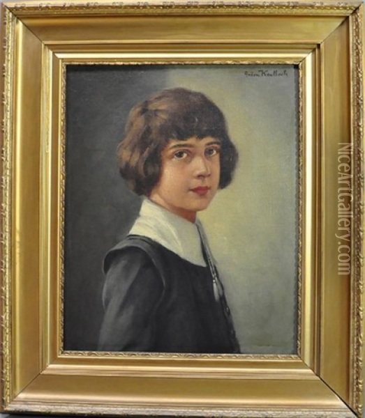 Madchenportrait Oil Painting - Anton Kaulbach