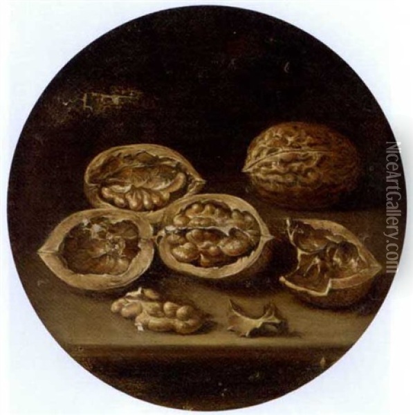 Walnuts On A Table Oil Painting - Fede Galizia