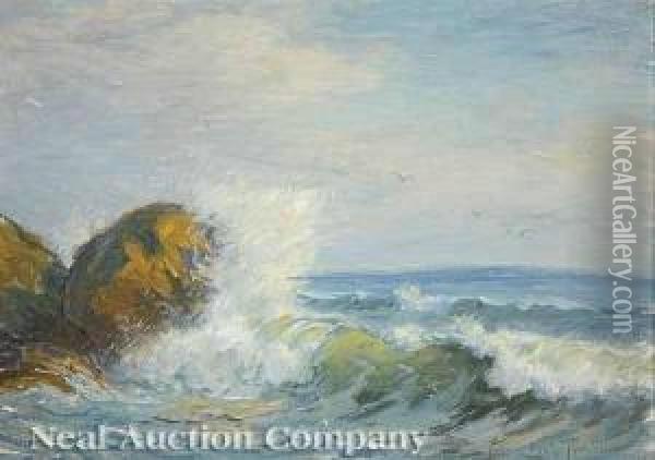 The Waves Oil Painting - Frederic Louis Thompson