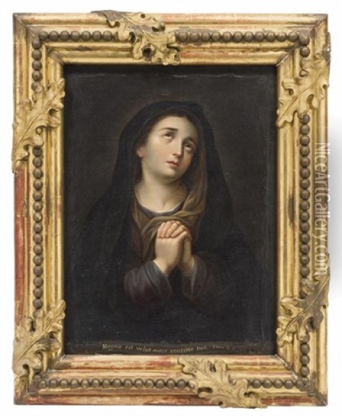 Virgen Dolorosa Oil Painting - Manuel Caro