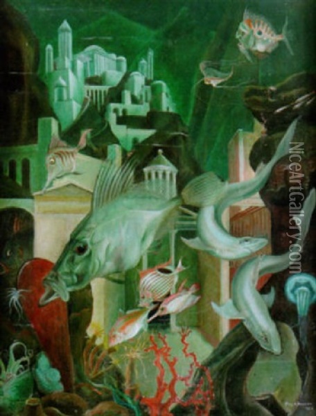 Atlantis Oil Painting - Per Mansson