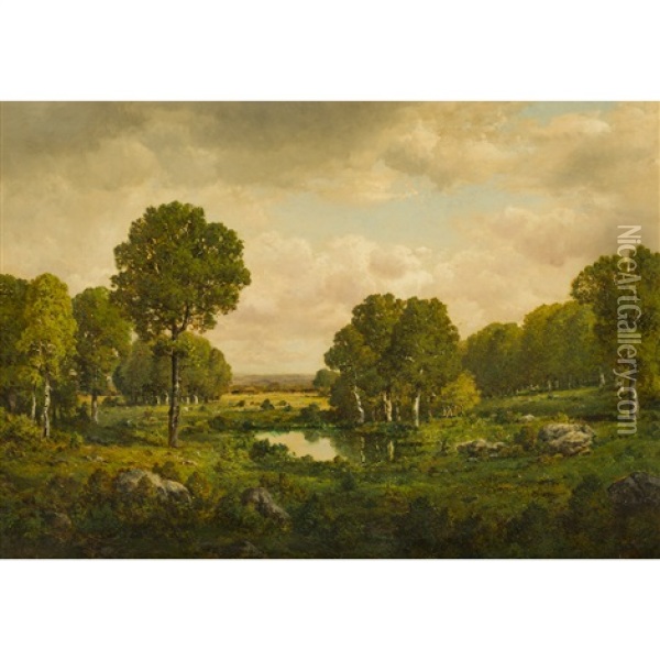 Theodore Rousseau (french 1812-1867) Oil Painting - Theodore Rousseau