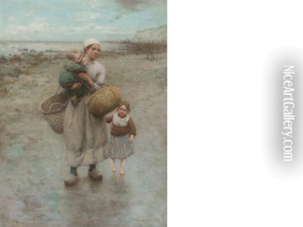 The Fisherman's Family Oil Painting - Robert McGregor