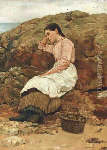 Quiet contemplation Oil Painting - Edwin Harris