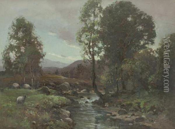 The Riverside Oil Painting - Thomas, Tom Campbell