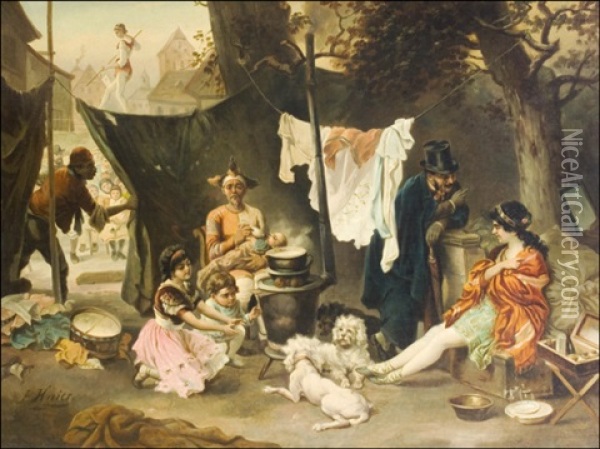 Sirkusvakea - Circusfolk Oil Painting - Joseph Haier